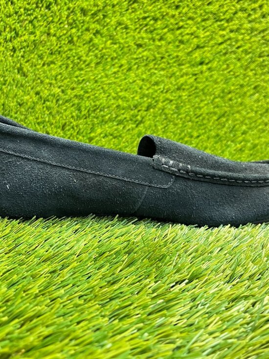 Vionic Tompkin Mens Size 10.5 Black Casual Classic Suede Slip On Loafers Shoes